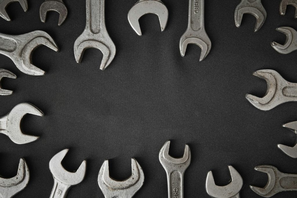 Group of wrenches arranged