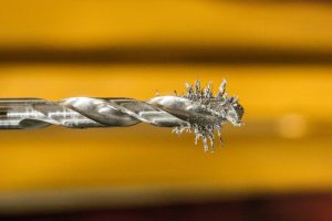 Close up picture of a drill bit