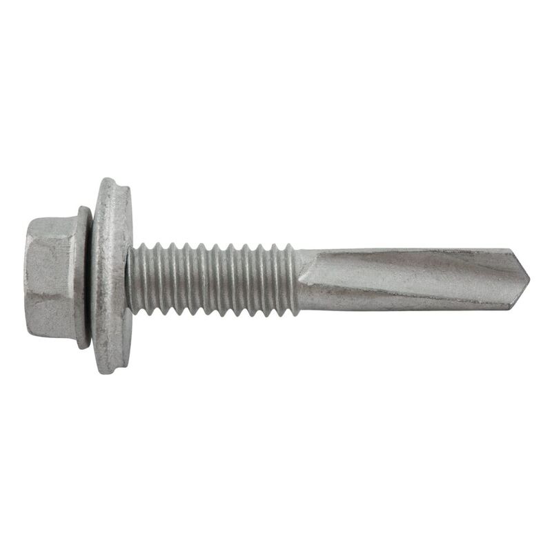 Self Drilling Screws with Extended Drilling Capacity Hex Washer HD w/Washer #5 Point